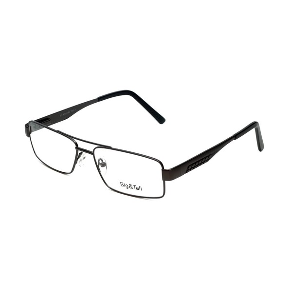 Big&Tall by Vivid 2 Designer Eyeglasses in Gun-Black +1.25