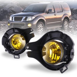 AUTOWIKI Luces antiniebla para Nissan Frontier 2005-2009 (con parachoques pintado)/Pathfinder 05-12 (con parachoques pintado) con lente amarilla 2 unidades