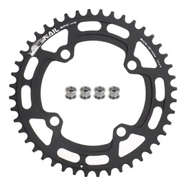 FOMTOR 104 BCD Chainring 44T 7-12 Speed Compatible CNC 7075 Aluminum Narrow Wide Tooth Round Chainrings for MTB/Road Bike Ebike Chainwheel Black