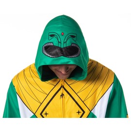 INTIMO Power Rangers Mens' Green Character Color Sleeper Union Suit Costume Sleep Pajama (XX-Large/XXX-Large)