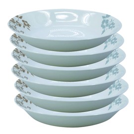 UNIWARE BPA-Free Dishwasher Safe Eco Friendly 100% Melamine Dinnerware, Set of 6, Best for Indoor and Outdoor Party (8.5" Shallow Bow)