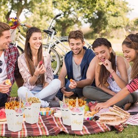 Pack of 12 Popcorn Boxes, Unicorn Snack Popcorn Bags, Candy Containers, Party Supplies for Children, Birthday Party Supplies