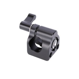 NICEYRIG 15mm Locating Rod Clamp Single Camera Rod Mount with 3/8''-16 Locating Hole For ARRI,15mm Rods Support System EVF Microphone Mount