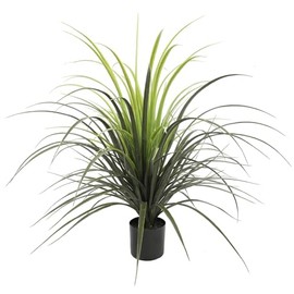 SilksAreForever 34" UV-Proof Outdoor Artificial Yucca Grass Plant w/Pot -Green