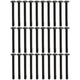 MTQY 30PCS Black Metal Flat Head Computer Case Radiator Fan Screws 30x3.4mm Hardware Component Accessories Suitable for Chassis Power Supply Bins