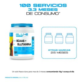 Aminoácidos Bcaas  Glutamina Blu-e 1kg Varios Sabores                                                                                                 