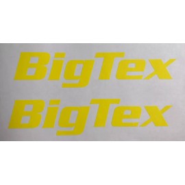 BIG TEX OEM Replacement TRAILER DECAL Stickers - SET OF 2 - 12" Yellow