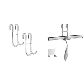 Simtive 12-Inch Shower Squeegee Set with Hooks