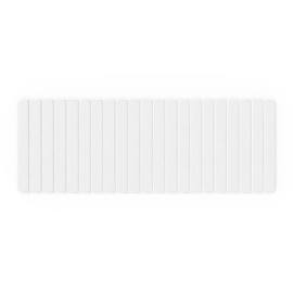 Pemberly Row Modern 58x21" Diatomite Stone Extra Large Bath Mat in White