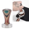 Colorful Wood Coffee Flat Tamper Stainless Steel Base Powder Hammer