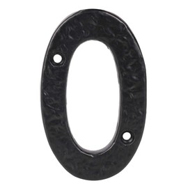 Skandh Solid Antique Black Iron 4 inch Black House Address Numbers 0