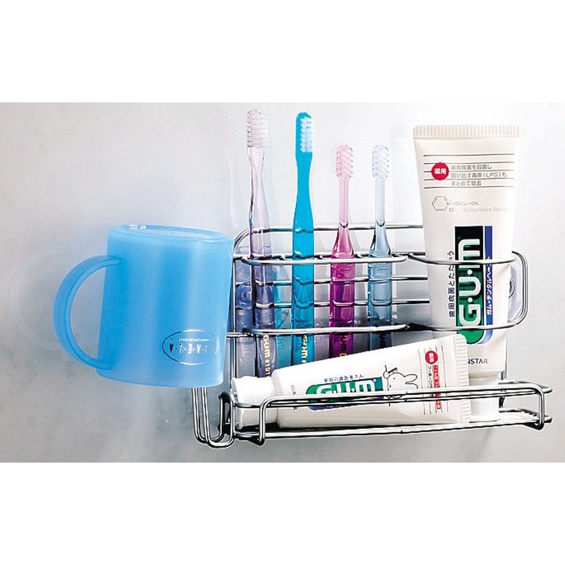 パール金属 バススタイル ダブルコーティング ハブラシ ホルダー H-8833