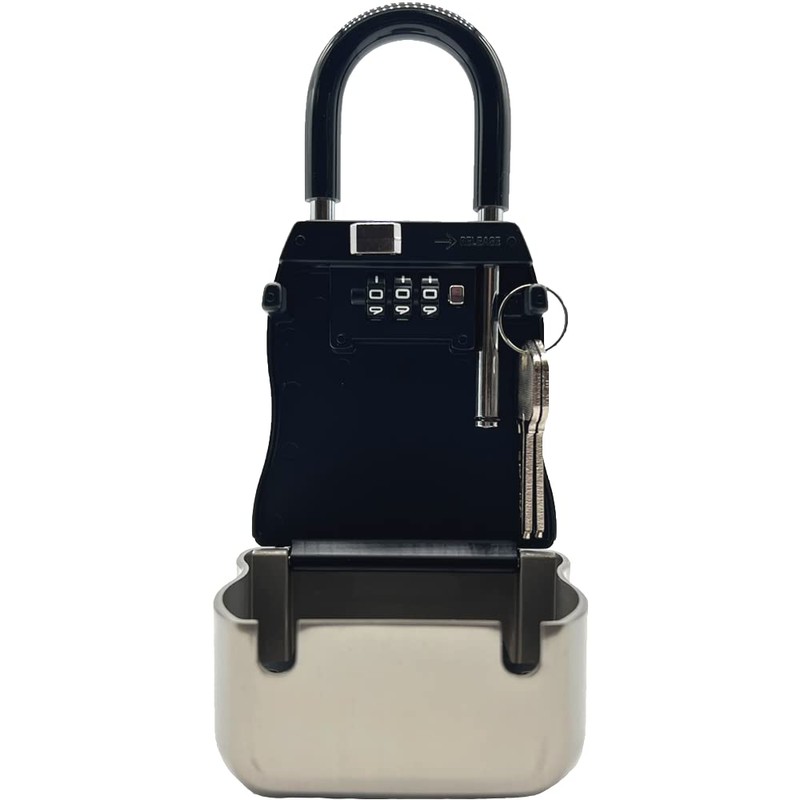 Vault Locks Key Lock Box with Separate Combination for Latch