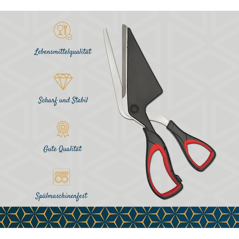 Sharp Pizza Scissors Cutter with Food Grade Safe Blades. Better