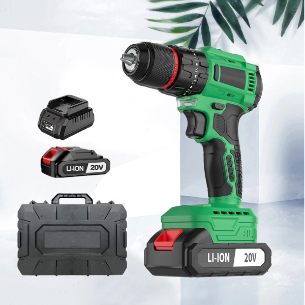 20V Brushless Cordless Drill/Driver w/2Ah Battery, 3/8" Chuck, 18+3P &