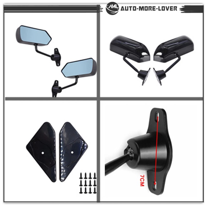 Silscvtt Side Rearview Wing Mirrors F1 Retro Style Racing Universal