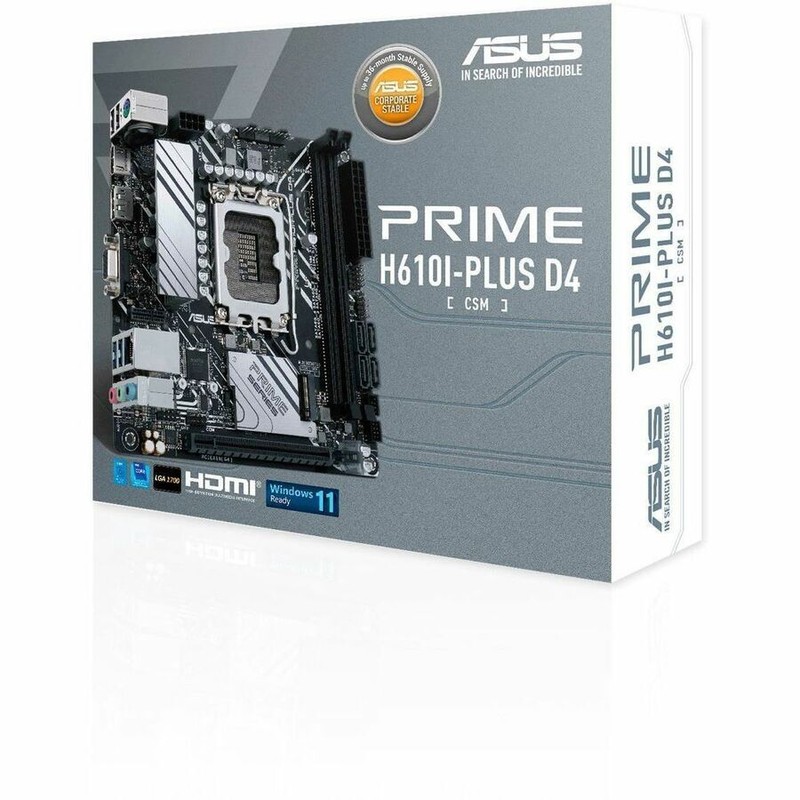Intel Asus Prime PRIME H610I-PLUS D4-CSM Desktop Motherboard - Intel