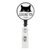 Lywjyb Birdgot Sarcastic Cat Badge Reel Animal Lover Gift Judgmental