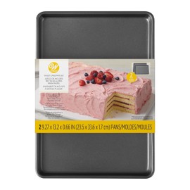 Wilton Easy Layers Sheet Cake Pan, Rectangle Sheet Pan, 2-Piece Baking Sheets Set, Steel