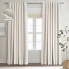 Topfinel Linen Blackout Curtains 96 Inch Long, Boho Farmhouse Ivory