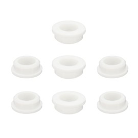 PATIKIL Silicone Rubber Grommet, 7 Pcs 1-1/4"(32mm) Drill Hole, 7/8"(22mm) Inner Dia. Top Hat Wire Gasket Rubber Hole Plug for Wiring Irrigation System Firewall, White