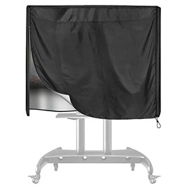 SELUGOVE Mobile Outdoor TV Stand Cover For 60-72 Inches Mobile TV Cart Black Waterproof Moisture-proof Dust-proof TV Screen Protection Cover
