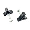 URIMPAVIDO 2PCS Lawn Mower Handle Knob Triangle Handle Knob Nut