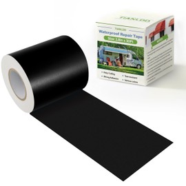 TIANLDD Waterproof Repair Tape for Fabric,RV Awning,Boat Covers,Tents,Tarp,Heavy Duty Outdoor Repair Patch - 2.8IN x 30FT（Black）