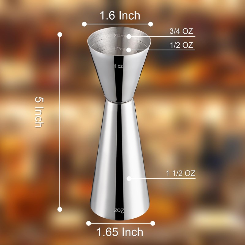 Briout Jigger for Bartending, Double Cocktail Jigger Japanese Premium 304