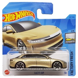 Hot Wheels - Lucid Air - Factory Fresh 1/5 - HKJ29 - Short Card - Gold Metallic - Mattel 2023