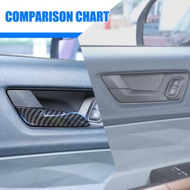 TOYCIDFG Inner Door Handle Cover Trim Compatible with Ford Maverick 2022 2023 2024, Door Handle Scratch Protector Car Decor Accessories (Black)