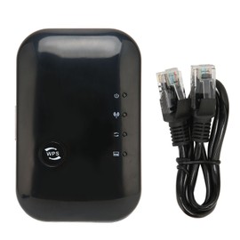 WIFI Extender 360 Degree Wireless Coverage 300Mbp 2.4Ghz LAN Port 2 Modes Plug Design WIFI Repeater for Laptop 100‑240VUS Plug