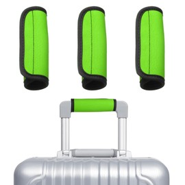 QUARKZMAN 3 Pieces Suitcase Handle Wrap, Neoprene Handbag Handle Cover Protector Suitcase Markings Suitcase Handle Wraps for Shopping Bags Travel Bags Fluorescent Green
