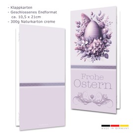 Easter Cards with Envelopes, Set of 15, Extra Large Folding Cards with Spring Easter Motif for the Heartiest Easter Greetings