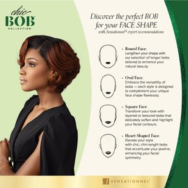 Sensationnel Chicbob Lace Frontwig - Bob Unit 1 Face Framing Glueless Wig Wide 5 Inch Deep Part Synthetic Preplucked Hairline (ICYBLONDE)