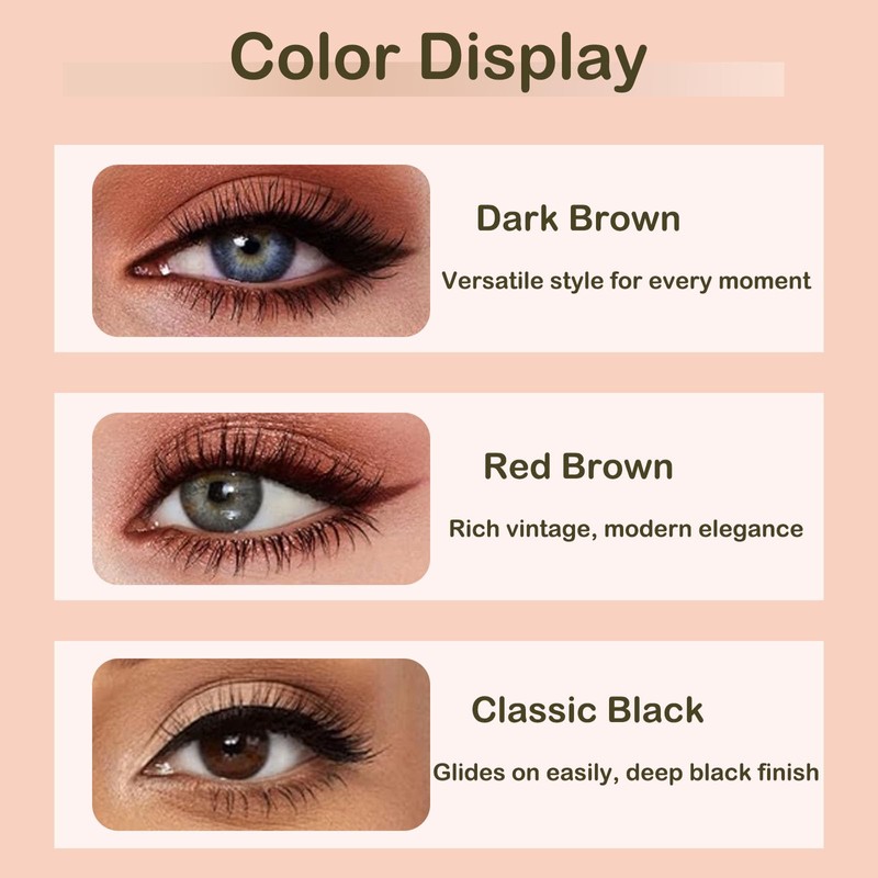 2PCS Waterproof Gel Eyeliner Pencil Set – Classic Black, Long-Lasting,