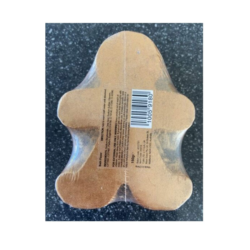 Gingerbread Man Bath Fizzer Novelty Christmas Character Fizzer