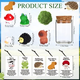 Fumete 35 Set Employee Appreciation Gifts Bulk Positive Mini Resin Animals with Inspirational Cards Teacher Appreciation Gifts for Coworker Staff Team Nurse Office Work Dietitian(Farm)