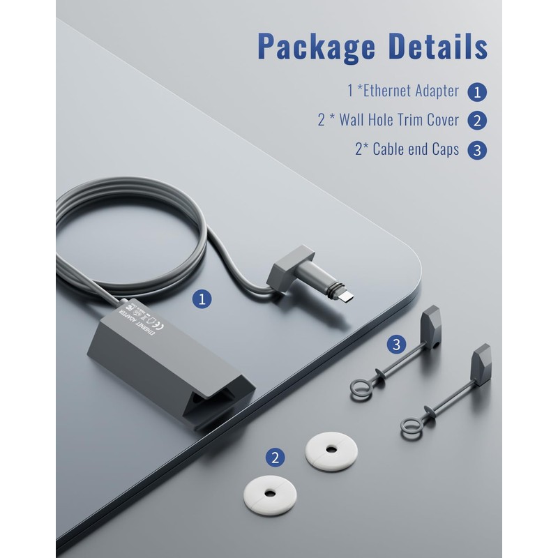 Starlink Ethernet Adapter for Starlink Standard Actuated Gen 2 Wired