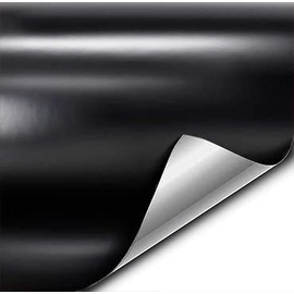 VViViD+ Satin Finish Premium Adhesive Vinyl Wrap Film (5ft x 5ft (Black))