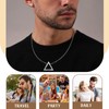 XSDSLS Vikings Triangles Jewellery for Men Stainless Steel Triangle Necklace