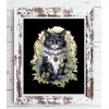 Handmade Black & White VICTORIAN CAT 8x10 CARDSTOCK PRINT, No