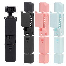 YETAMKR Pocket 3 Silicone Cover, Protective Case Lens Protector Scratch-Resistant Sleeve Skin Compatible with DJI OSMO Pocket 3 Creator Combo Accessories (Black)