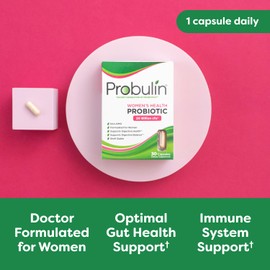 Probulin Probulin Women's Health Probiotic + Prebiotic for Vaginal, Gut & Immune Health - 20 Billion CFU - 12 Probiotic Strains, 60 Vegan Capsules