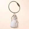 Anpyxun 6 Pcs Cat Hair Keychain Keepsake - Clear Acrylic