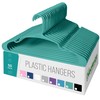 NEATERIZE Clothes Hangers 50 Pack Aqua - Plastic Hangers -