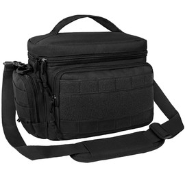 opux - Fiambrera táctica para hombres, bolsa de almuerzo aislada para hombres y adultos, gran enfriador suave con bolsillos laterales de malla MOLLE, bolsa de almuerzo táctica resistente para hombre