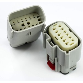 12-PIN MX150 Grey Sealed 22.0A Male n Female Harley Waterproof, Sealed Kit, MX150 w/CPA