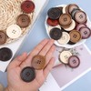 40pcs Round Wood Buttons 4 Holes for Sewing Clothing,Sewing Buttons
