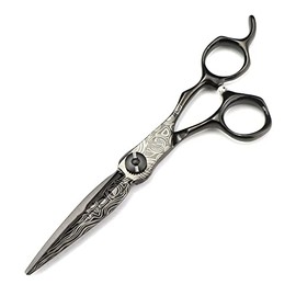 Hair Cutting Scissors, 6 Inch Professional Upscale Scissor Black Damascus Hair Cutting Scissors Haircut Thinning Barber Shears Hairdresser Scissors Set
